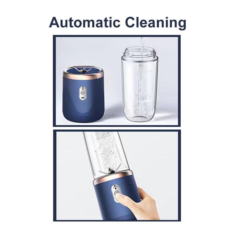 LOVFE 400Ml Usb Rechargeable Electric Personal Blender Mini Portable Blender for Fresh Juice Juicer