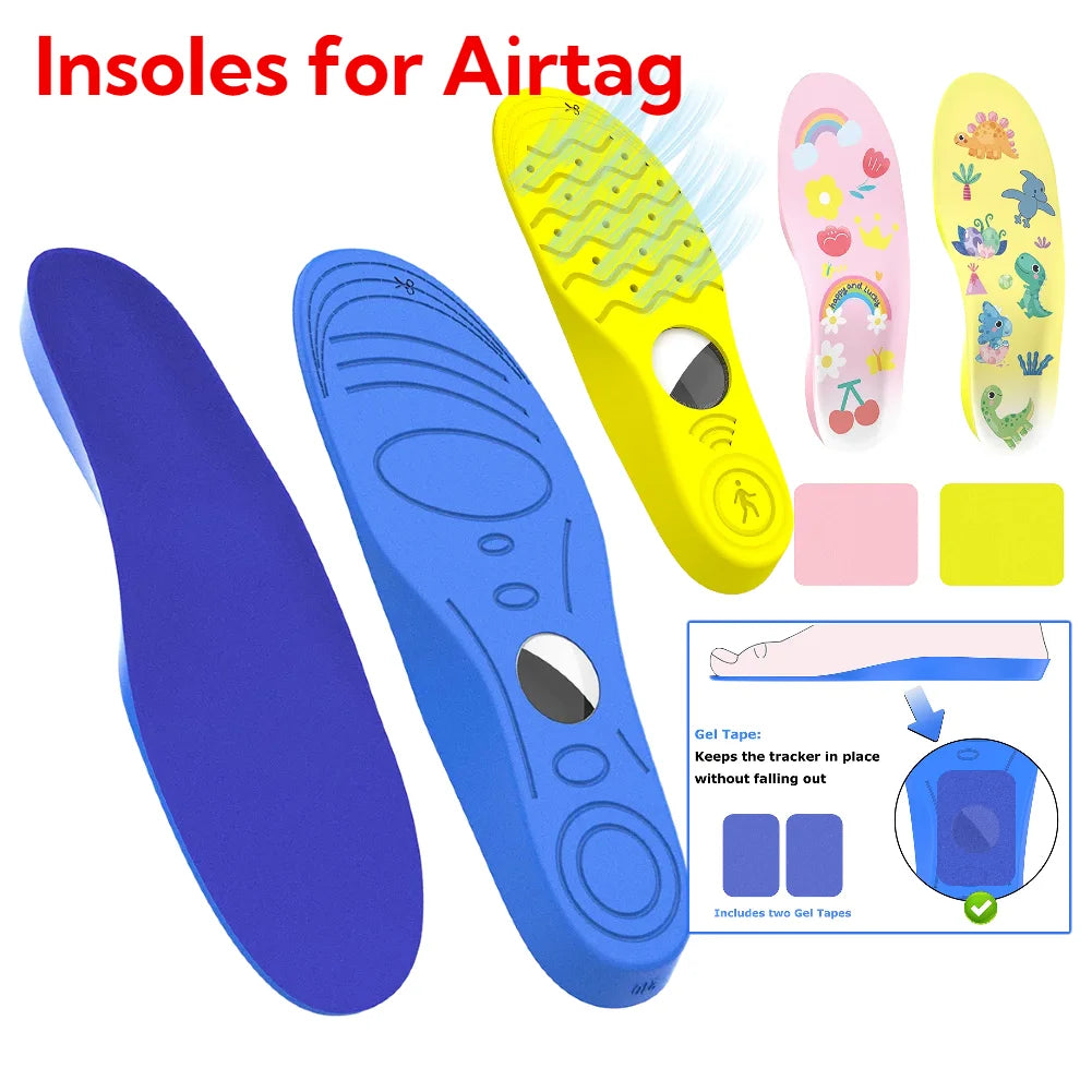 Insoles for Airtag Protective Cover Securely Mounted Shoe Inserts Shoe Insoles for Elders and Kids GPS Tracker Device Case