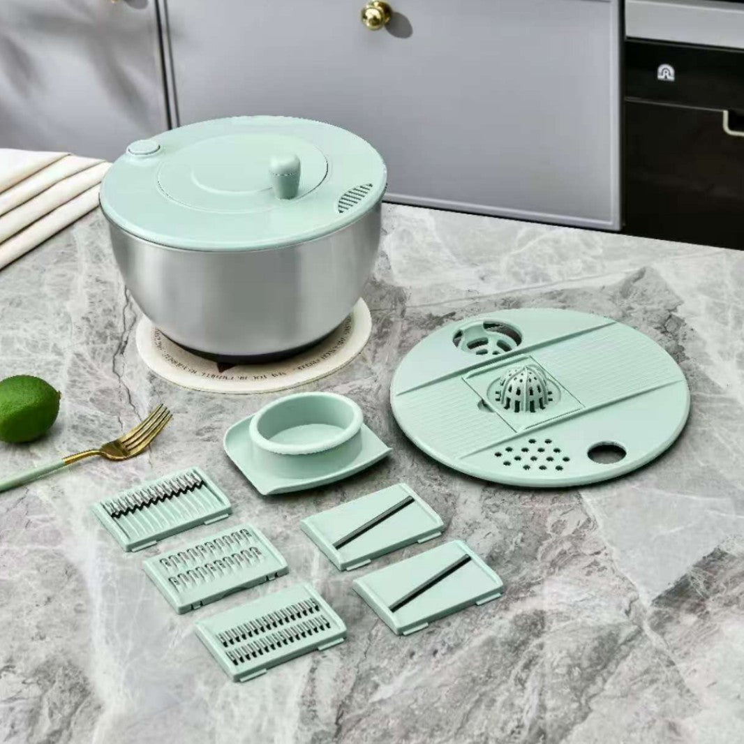 Multifunctional Vegetable Salad Dehydrator and Cutter