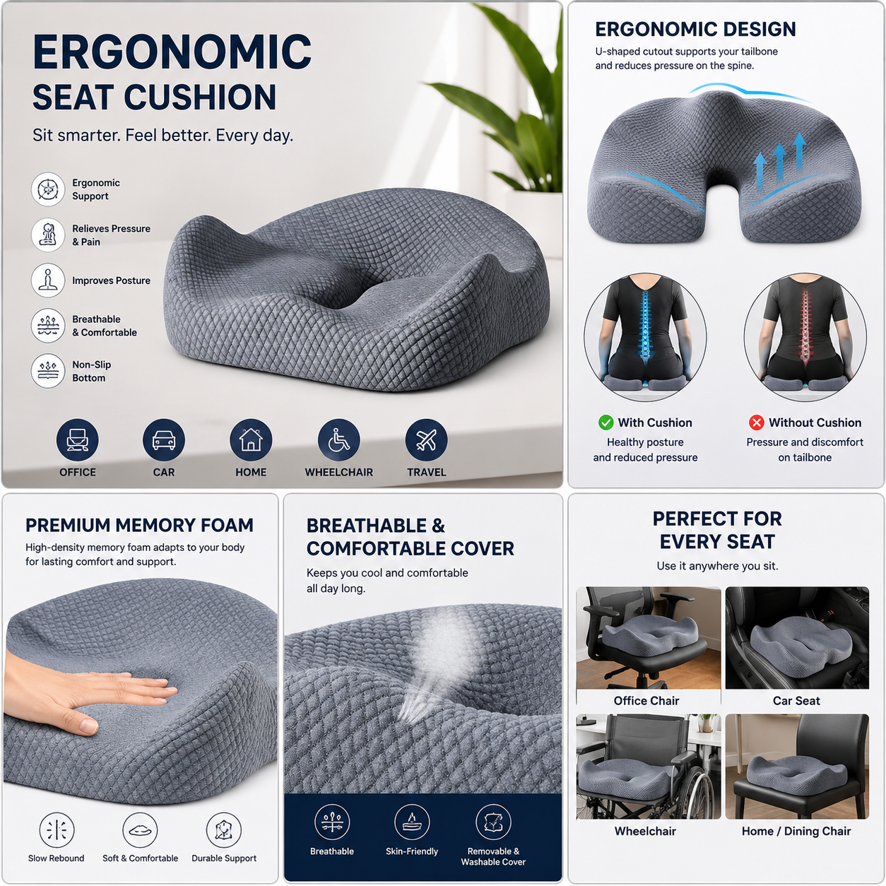 Ergonomic Seat Cushion
