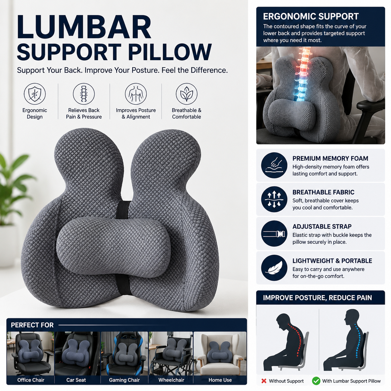 Lumbar Support Pillow
