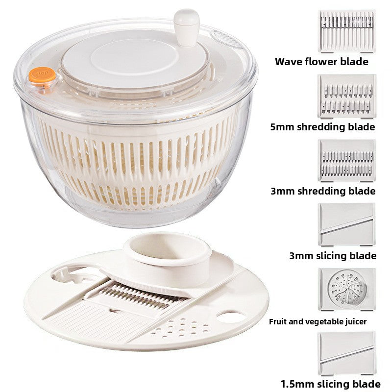 Multifunctional Vegetable Salad Dehydrator and Cutter