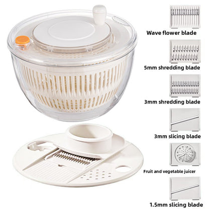 Multifunctional Vegetable Salad Dehydrator and Cutter